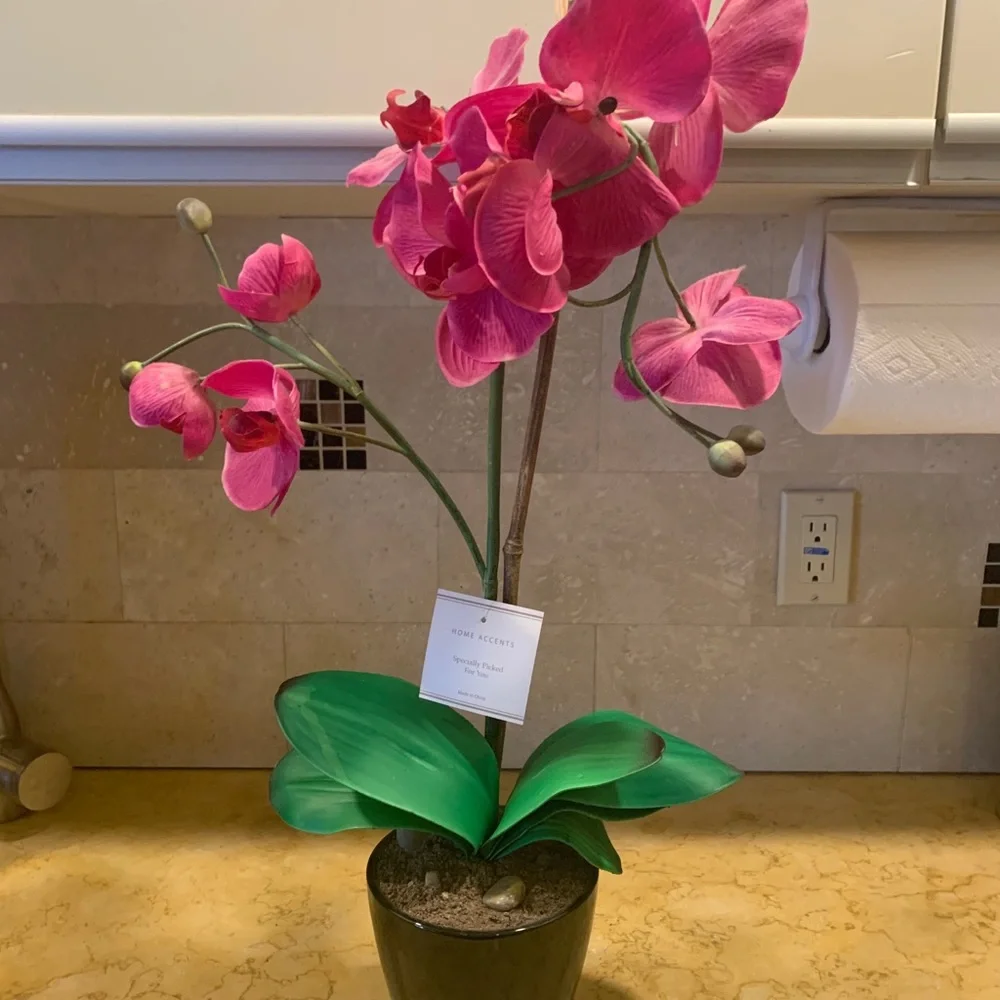 Home accent orchid flower nwt